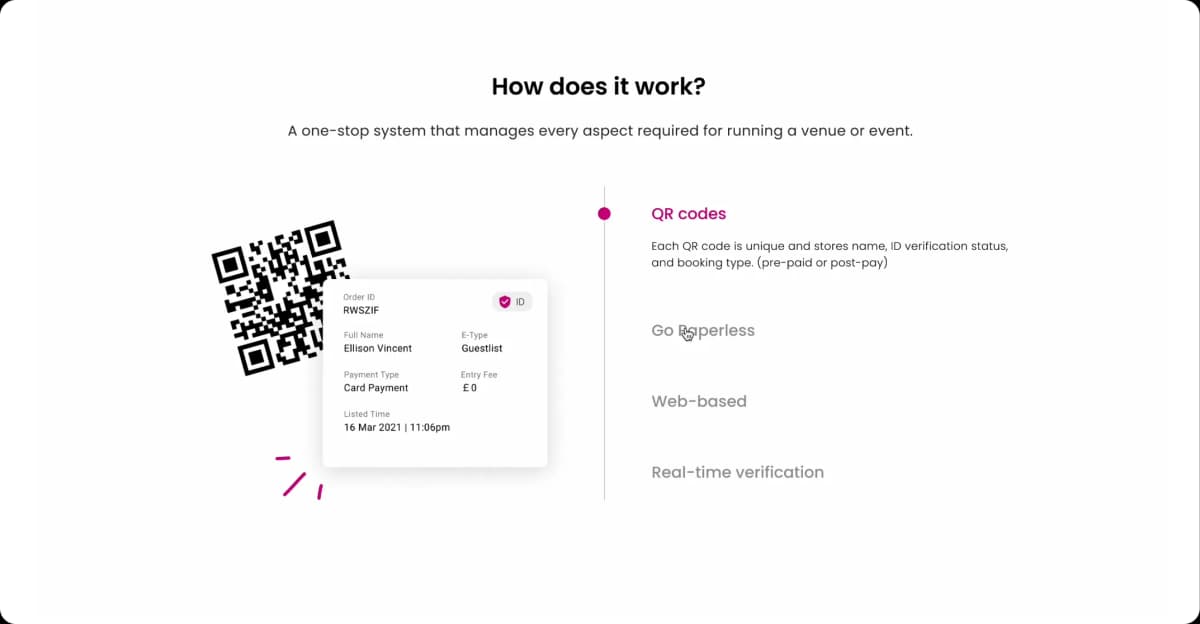 ListMe landing page design